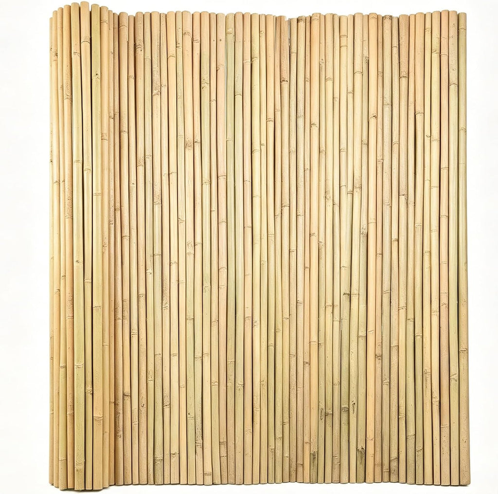 Bamboo Fence 4ft H x 8ft L x 0.7In D, Eco-Friendly Privacy Fence for Outdoor Wall, Garden, Yard, Pool, Patio, Decorative Natural Bamboo Fencing