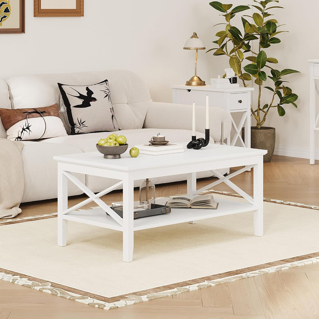 ChooChoo Coffee Table Classic X Design for Living Room