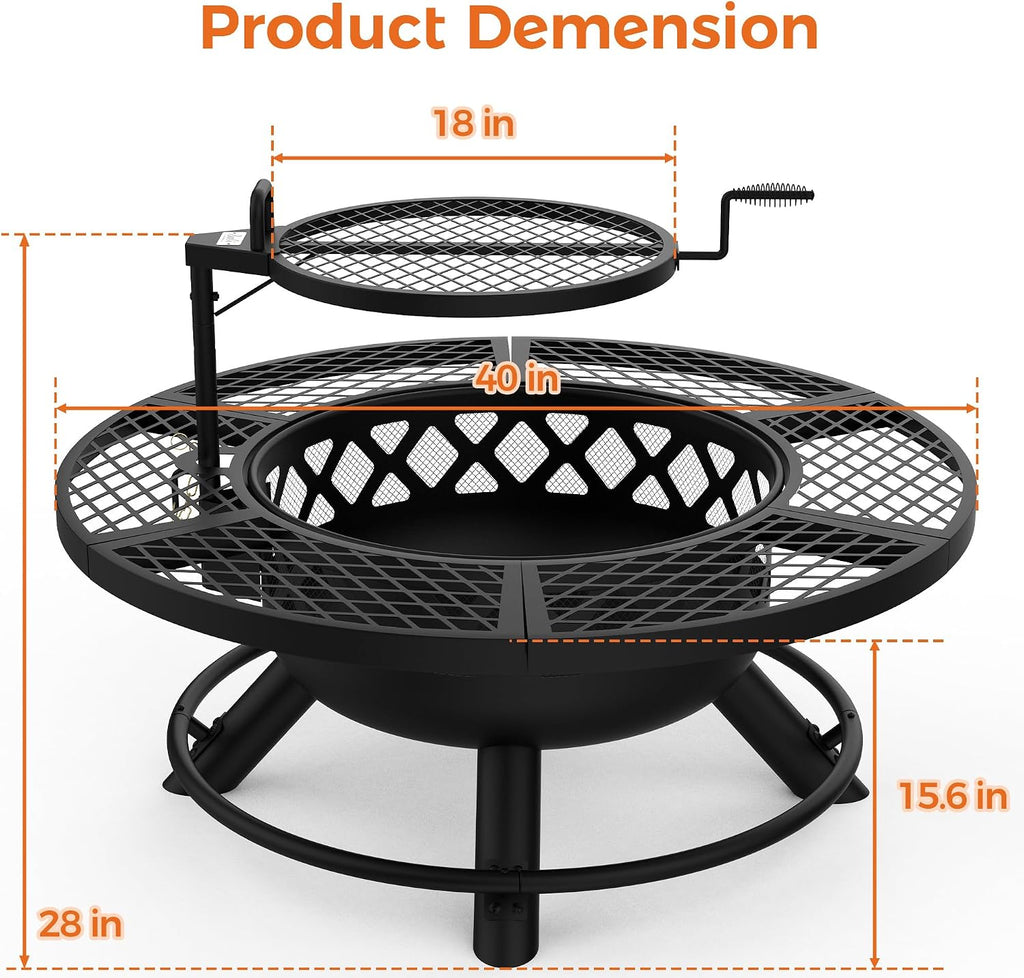 Bali Outdoors Fire Pit with Poker