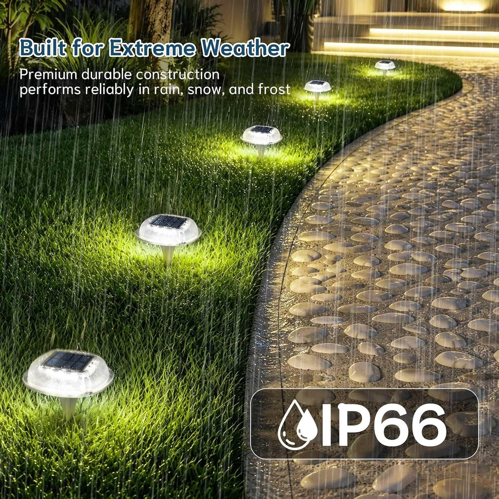 Solar Deck Lights Outdoor, Waterproof Solar Driveway Lights