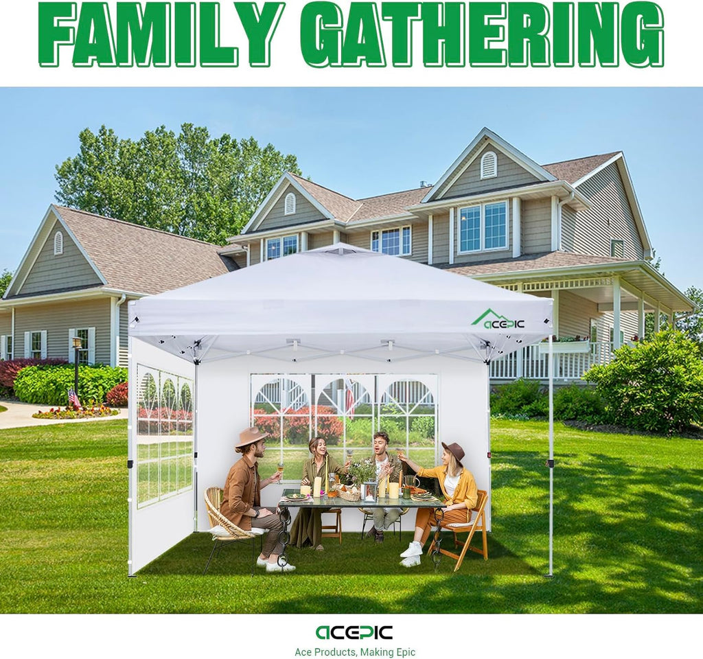 acepic 10x10 church window sidewalls for canopy,gray(3pcs no on a desk or shelf