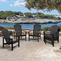 Oversized Stackable Adirondack Chair, HDPE All-Weather Fire Pit Chair