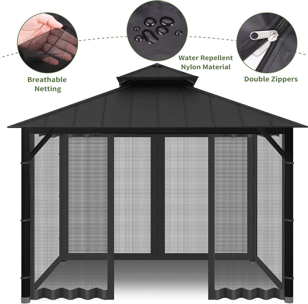 10' x 10' gazebo & pop up canopy, side view