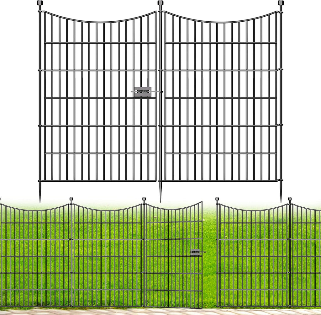 No Dig Dog Fence Outdoor for Yard with Gate, 40 in(H) X 23.6 ft(L)
