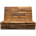 Majestick Goods 6-Pack Longboard Acacia Wood Interlocking Deck Tiles