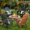 Oversized Folding HDPE Adirondack Chair, Gun-Leg Stable Frame 400 LBS