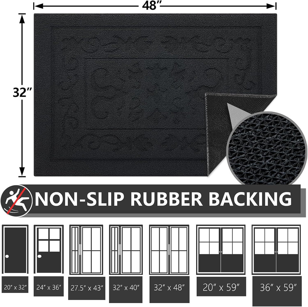 foneyi dirt trapper door mat 32" x 48", side view