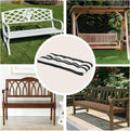 FUNHOME Outdoor Bench Cushion 45x18Inch, Long Seat Pads-Black White Stripe