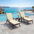 Chaise Lounge Cushions Outdoor, 80 x 26 x 3 Inch Water-Resistant Beige