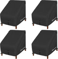 Porch Shield Waterproof Patio Chair Cover 4 Pack 30W x 33D x 34H in, Black