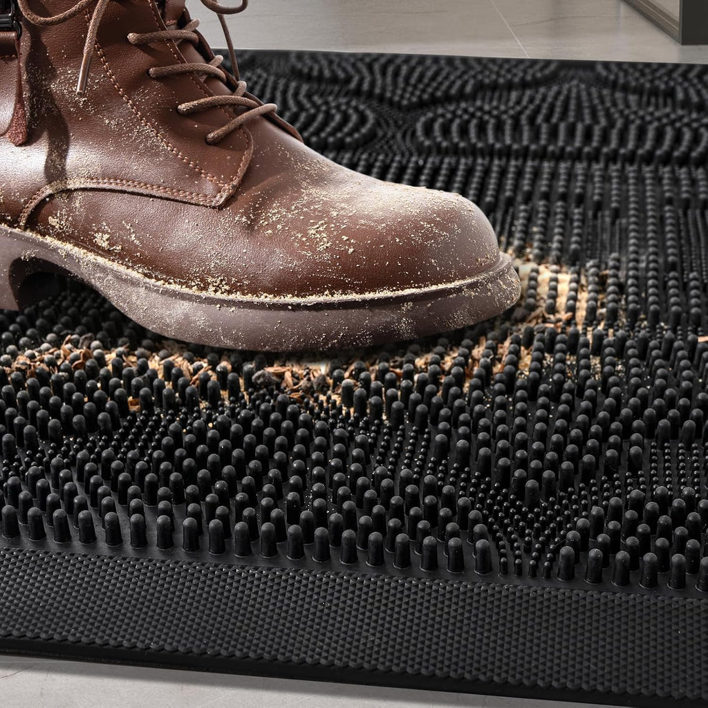 FRAMICS Front Door Mat Outside Entrance, Rubber Door Mats Welcome 24"x36"