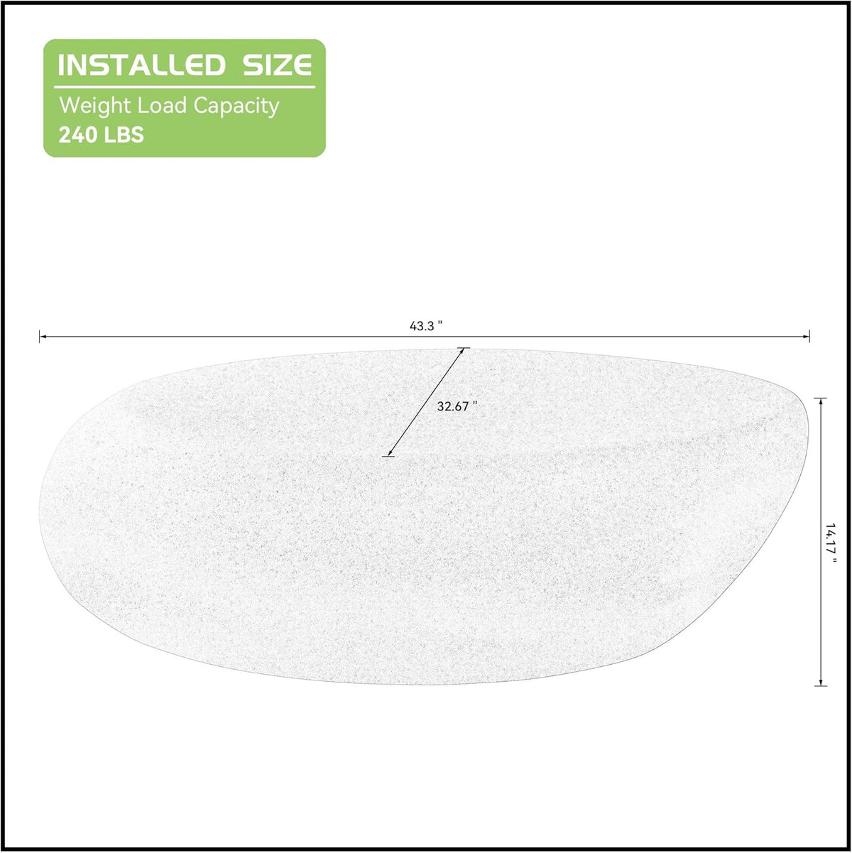43.31" Oval Coffee Table, Modern Faux Stone Circle Center Tables Accent Drum End Side Table for Living Room, No Installation Required,Cream White