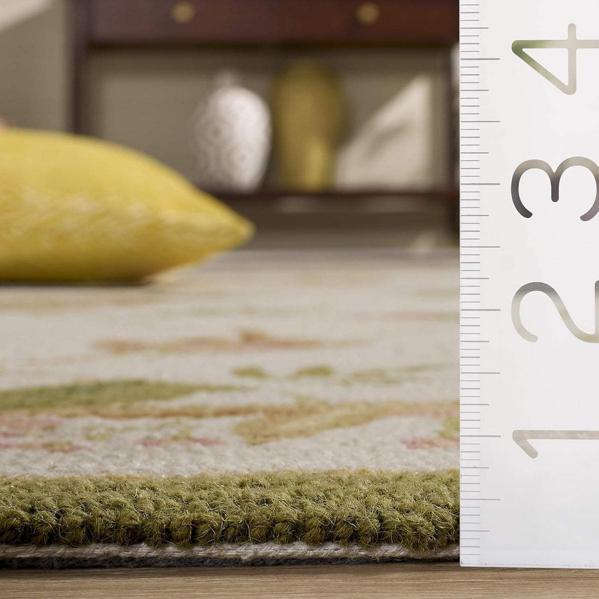 safavieh chelsea collection area rug - 9' x, side view