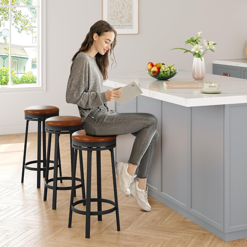 idealhouse 30'' swivel bar stools set of 4 on a desk or shelf