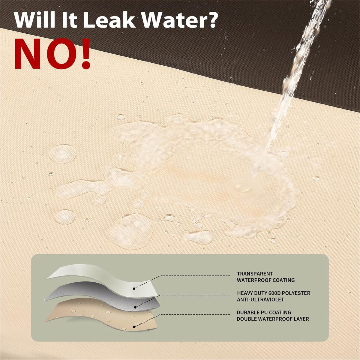 KylinLucky Outdoor Patio Chair Covers 32 x 37 x 36 inch 2 Pack Waterproof