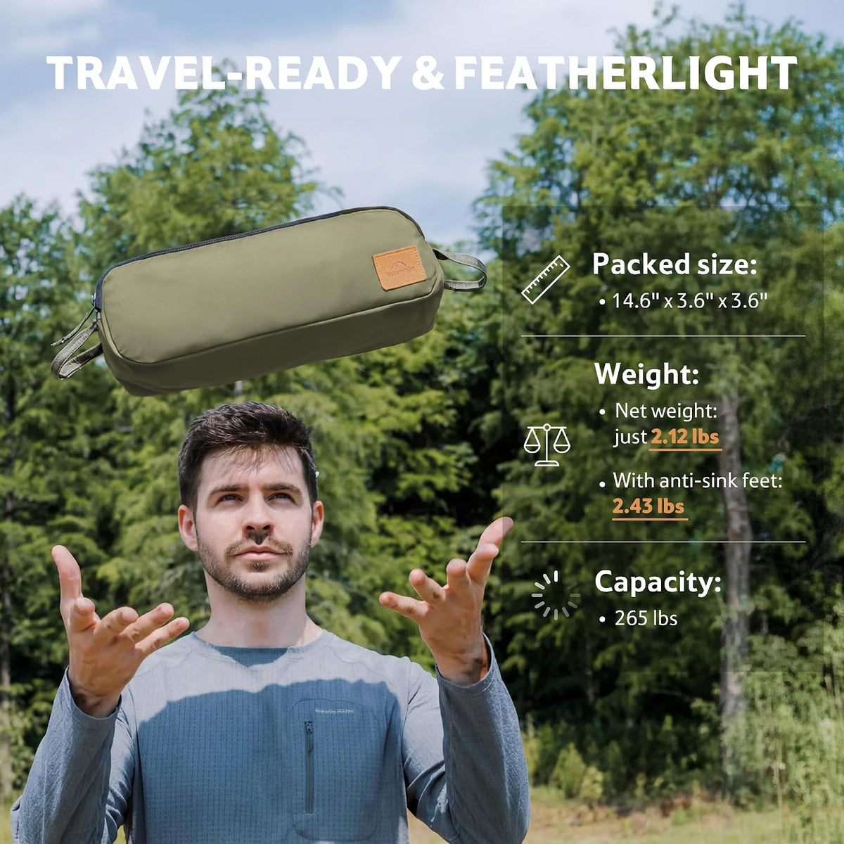 naturehike yl08 ultralight camping chair — only 2.12, close-up detail