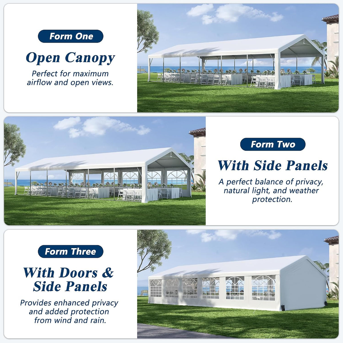 COVERONICS 20'x40' Heavy-Duty Party Tent for Events