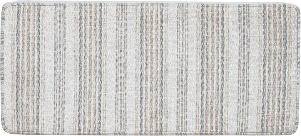 HomePop Malmo 36" Storage Bench - Gray Striped Pattern
