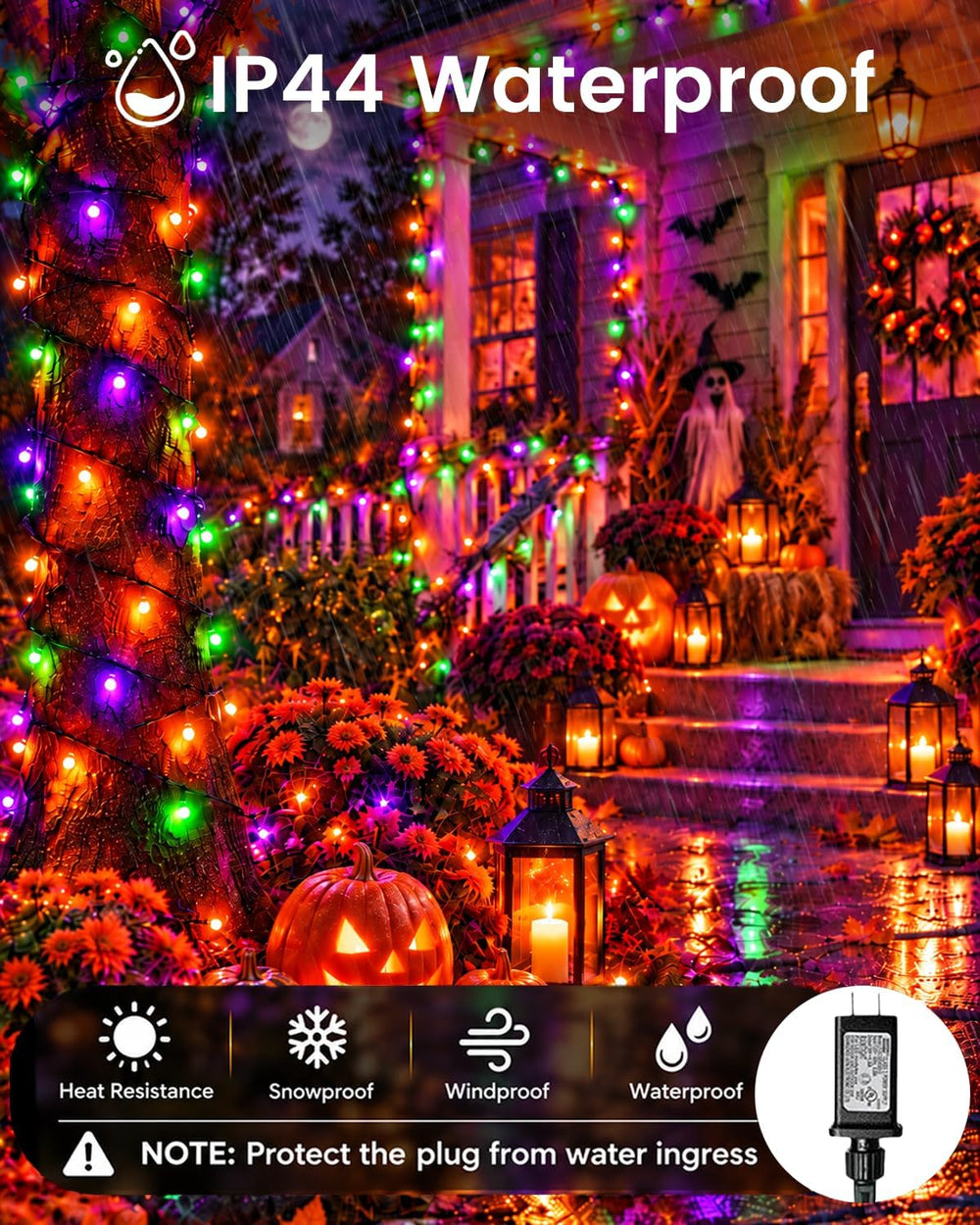 240LED Smart Color Changing String Lights 92FT Halloween Lights App Remote