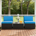 Devoko 3 Pieces Outdoor Patio Conversation Sets, Couch Sectional Sofa