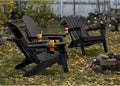 Oversized Folding Adirondack Chair Set of 4 with Adjustable Backrest 400LBS