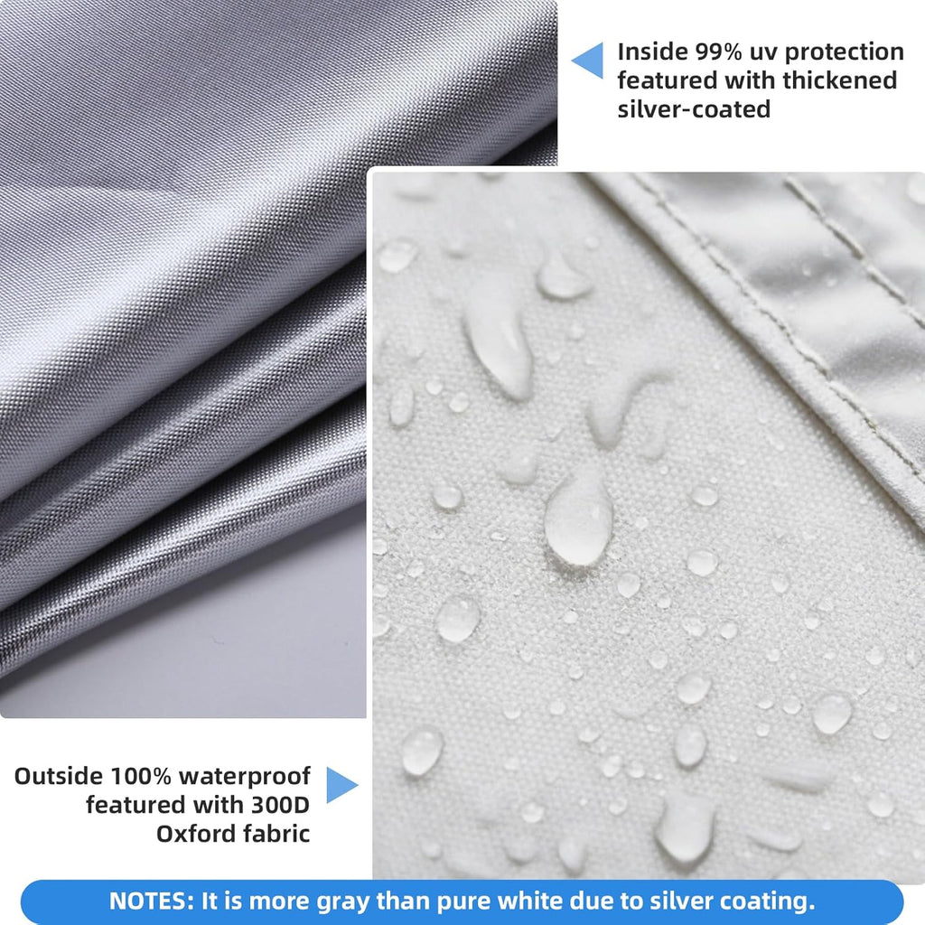 Joramoy 12x12ft Canopy Replacement Waterproof Taped Seams(White Top Only)