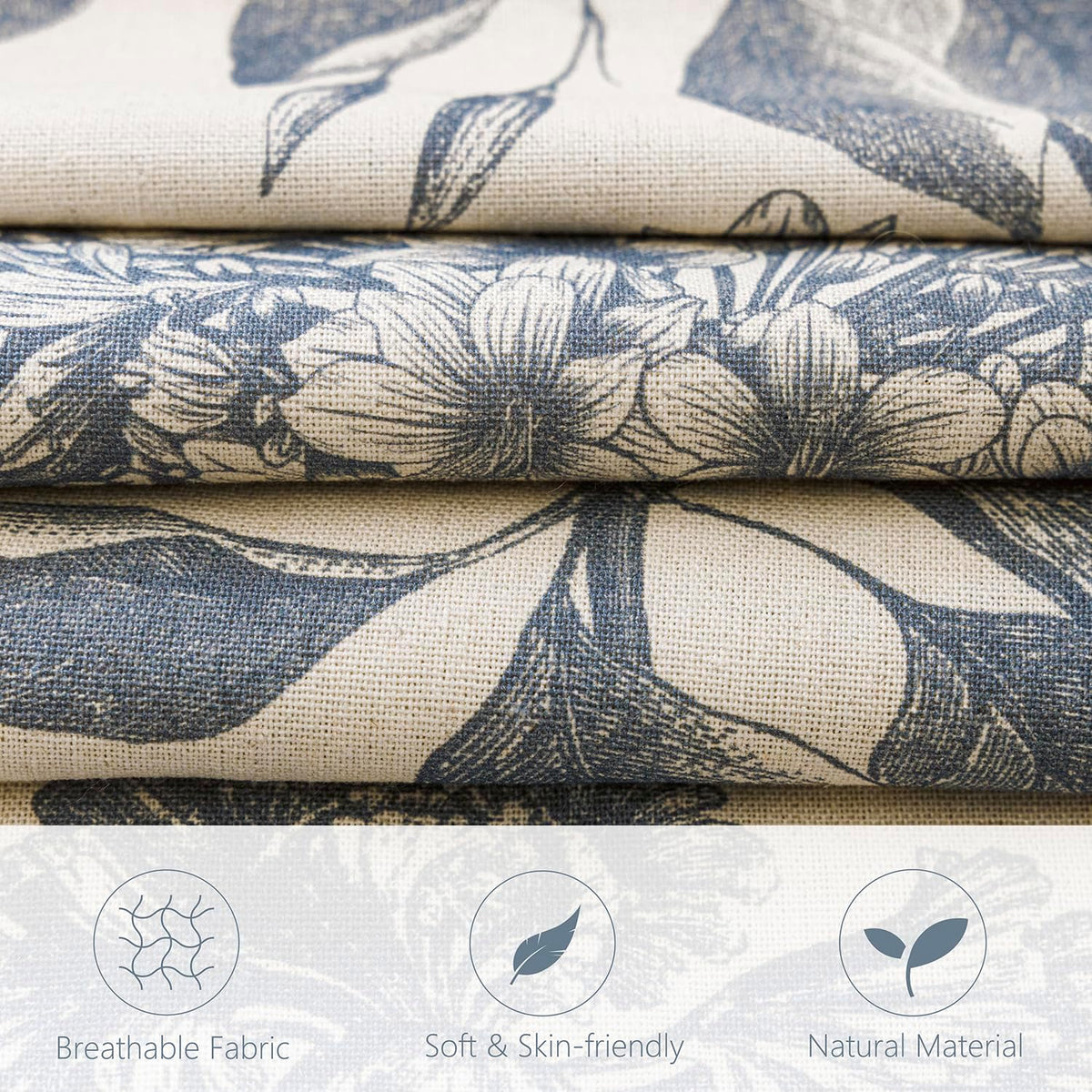 foindtower decorative linen floral throw pillow covers 22×22 shown in use