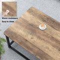 EXCEFUR Coffee Table with Storage Shelf, Modern Wood and Metal Center Table for Living Room, Rustic Oak, 47 Inch
