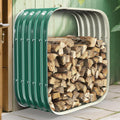 27.5 X 27.5 Inch Square Green Firewood Rack,Log Storage Outdoor / Indoor