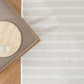 Revival Rugs Staves 8'x10' Area Rugs - Washable, Medium Pile, Modern, Cream