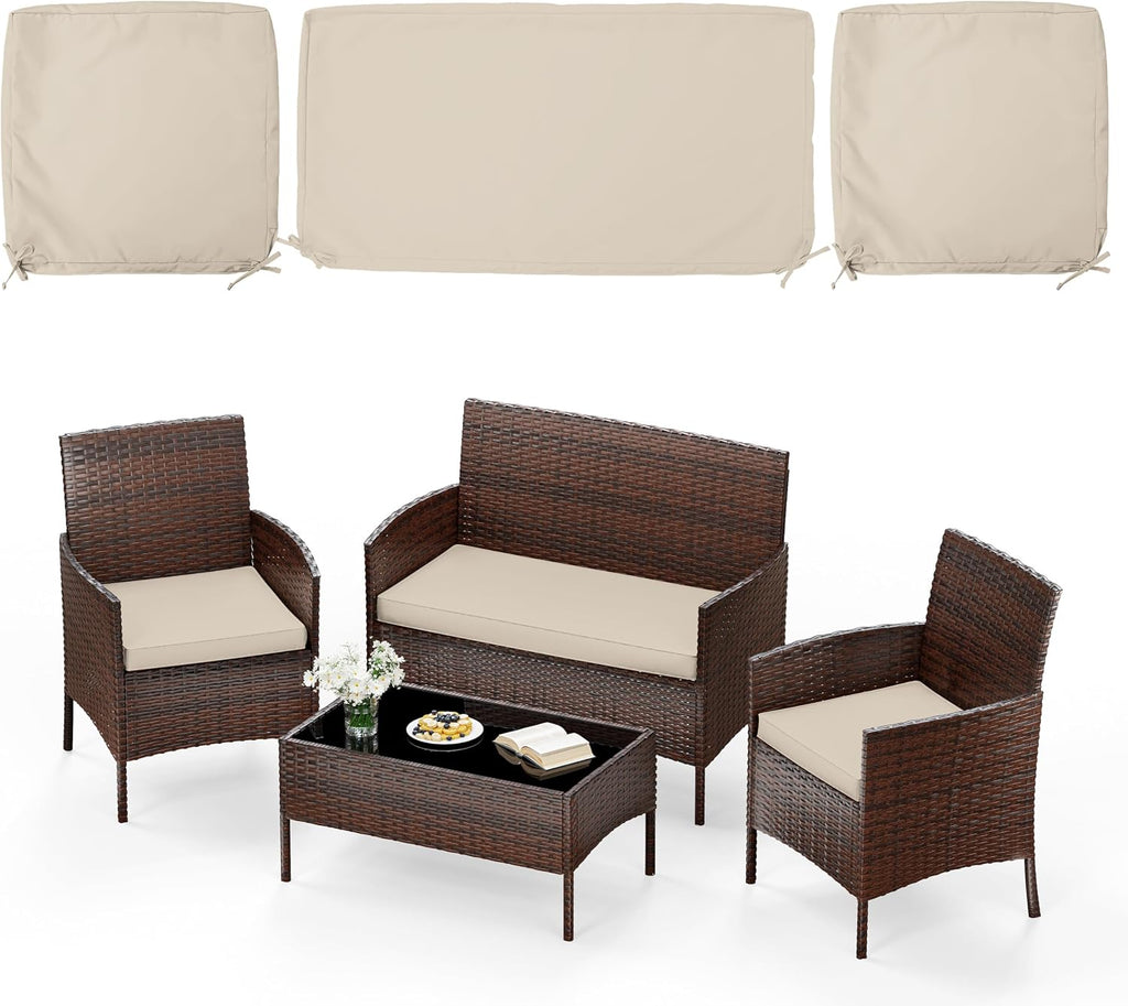 3 Pack Outdoor Patio Cushions Replacement Covers Waterproof
