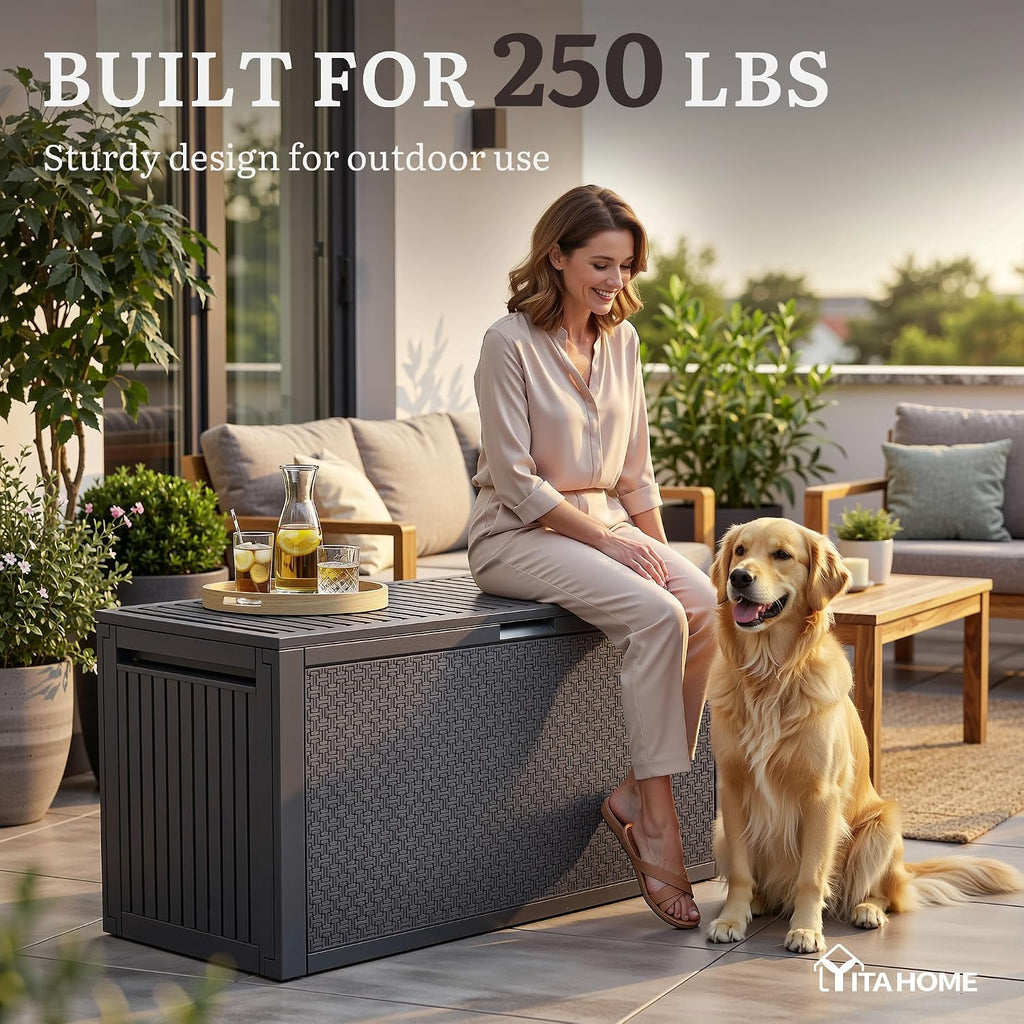 YITAHOME 95 Gallon Outdoor Storage Deck Box