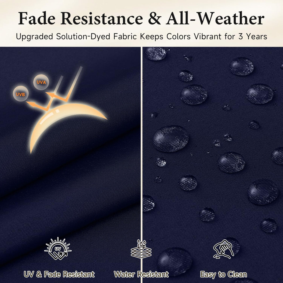 downluxe bistro chair cushions for patio furniture, water-resistant, close-up detail