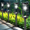 COXSENI Solar Pathway Lights Outdoor Waterproof Cool White, 8 Pack