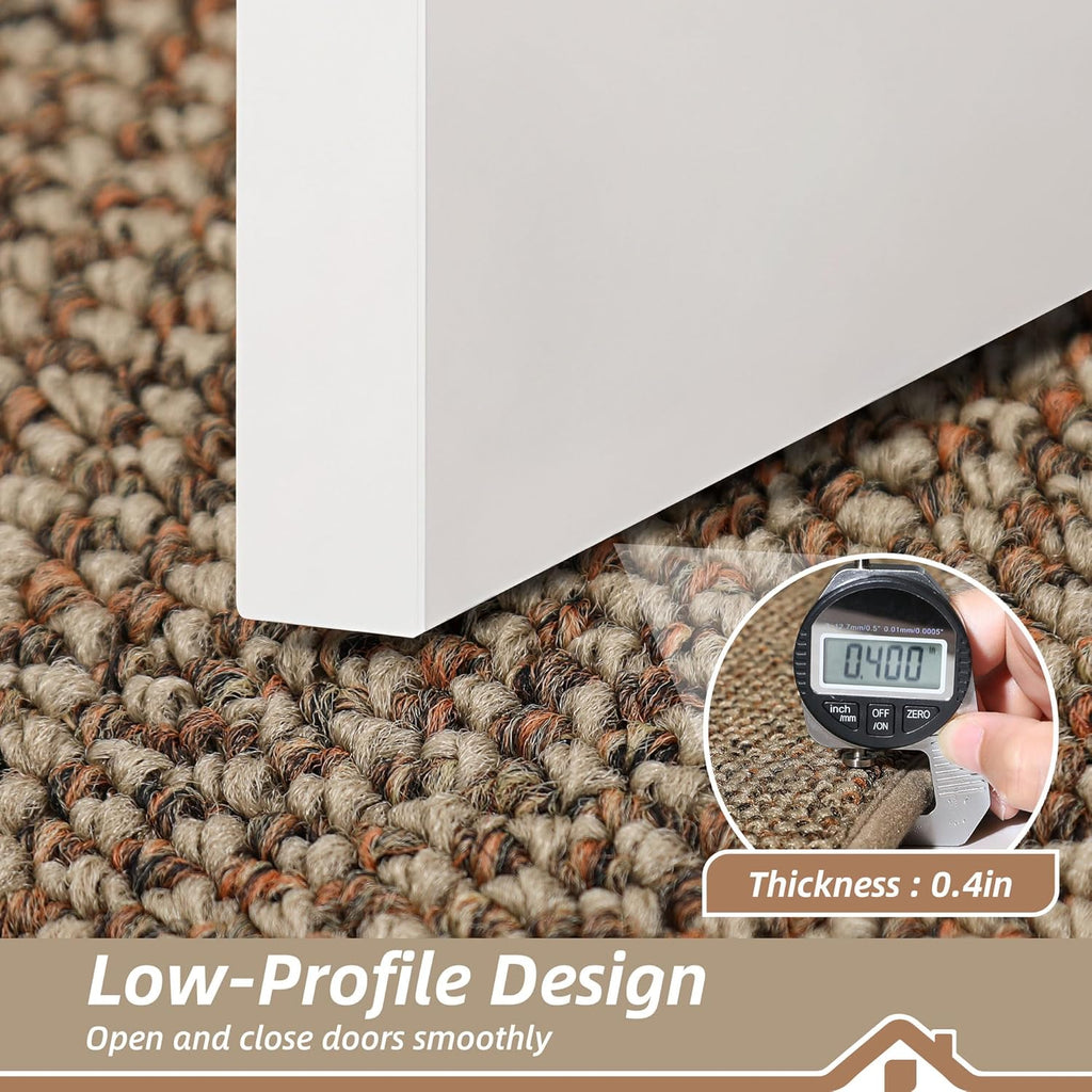 BEQHAUSE Dirt Trapper Door Mat 36" x 60", Non-Slip Washable Doormats, Beige