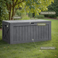 Flamaker Resin Deck Box 120 Gallon Waterproof Large Outdoor Storage Box
