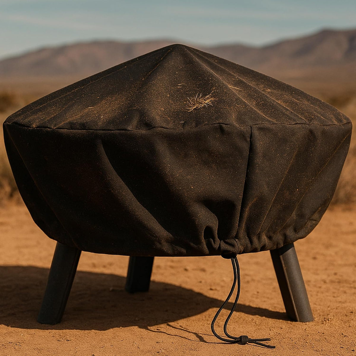 Sunnydaze Heavy Duty Outdoor Fire Pit Cover, Round, Durable PVC, Black, 58"