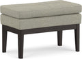 SIMPLIHOME Carlson 27" Wide Woven Fabric Rectangle Ottoman in Greige