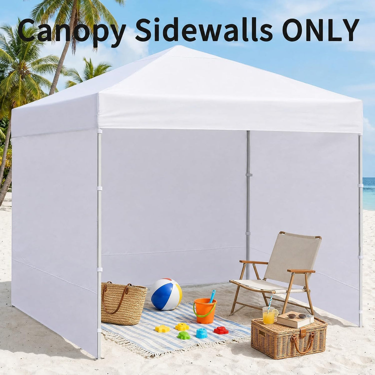 10' x 10' Canopy Sidewalls, 3 Pack Pop Up Canopy Walls, White