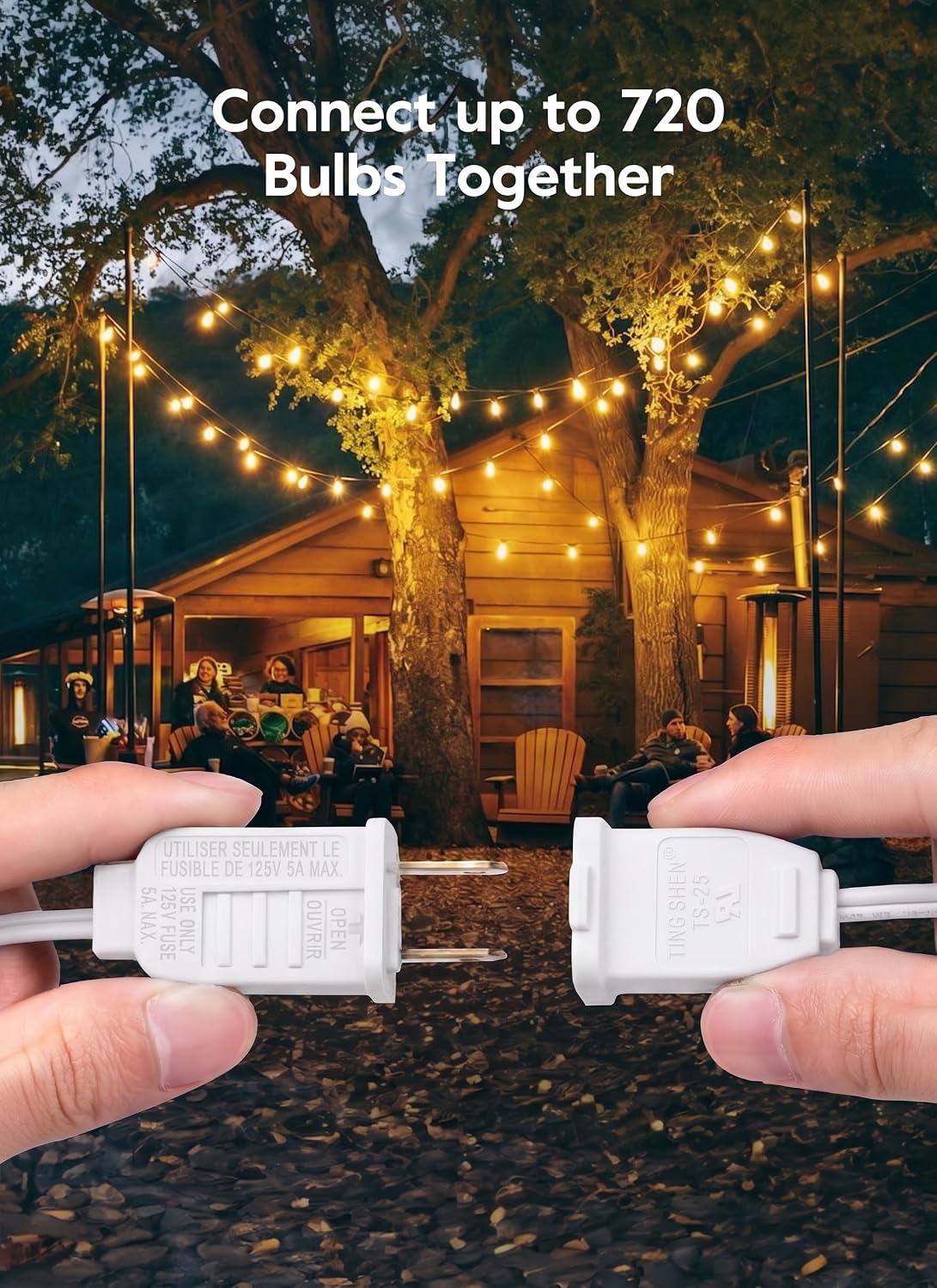 outdoor string lights, 50ft 25 led bulbs ip65, package contents