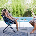 Camp Field Folding Bungee Chair for Indoor and Outdoor Relaxation,Black