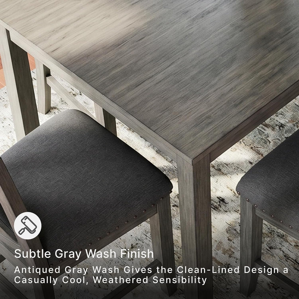 Signature Design by Ashley Caitbrook Counter Height Dining Table Set for 6