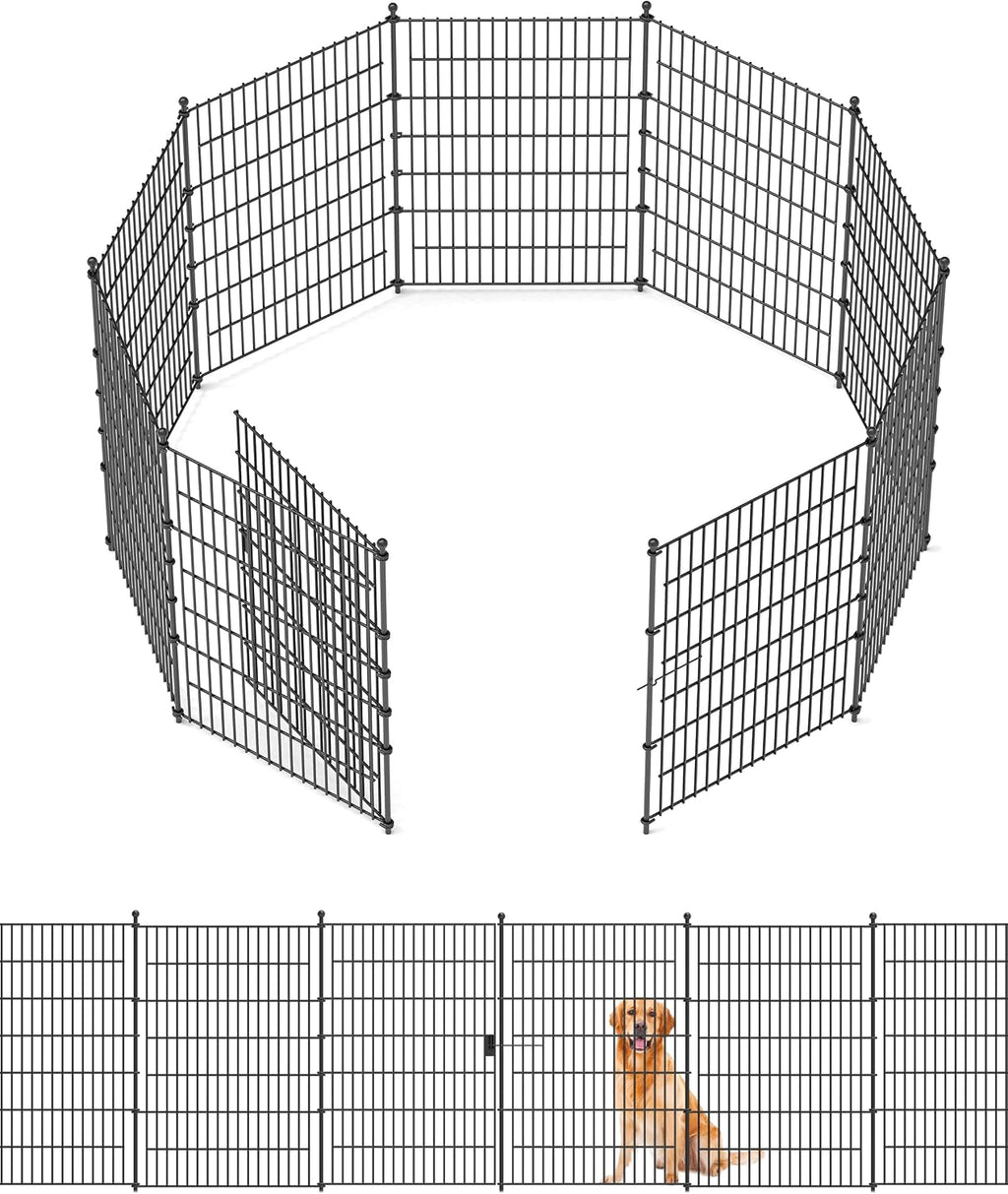 Garden Fence Animal Barrier with Gate 40in(H) x23ft(L)