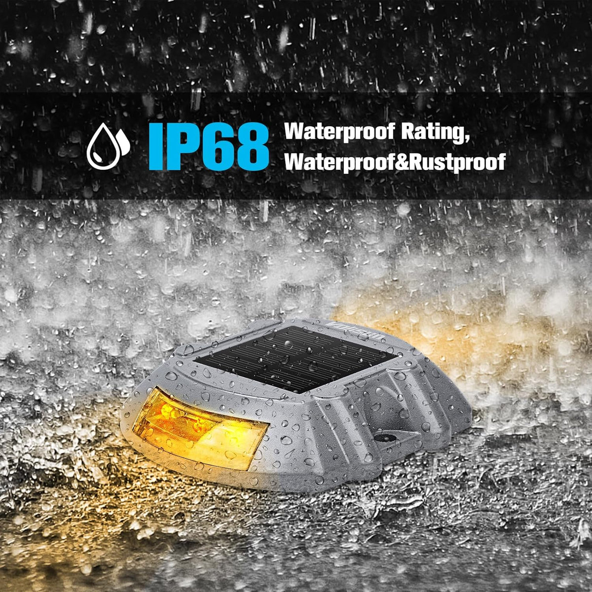 VOLISUN Solar Deck Driveway Dock Lights,Solar Pathway Lights,Warm 12 Pack