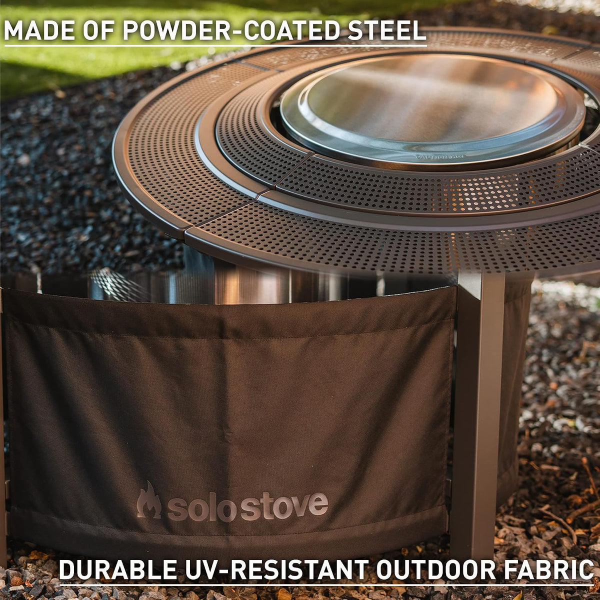 Solo Stove 42" Fire Pit Surround | Protective Barrier & Outdoor Tabletop