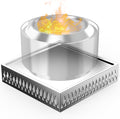 Stainless Steel Fire Pit Base for Surface Protection, X22 (23.6 Inch) Metal Fire Pit Mat, Heavy Duty Accessory for Solo Stove, Deck Protector with Air Vents for Indoor Outdoor Use