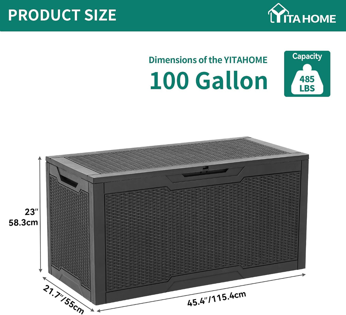 YITAHOME 100 Gallon Outdoor Storage Box