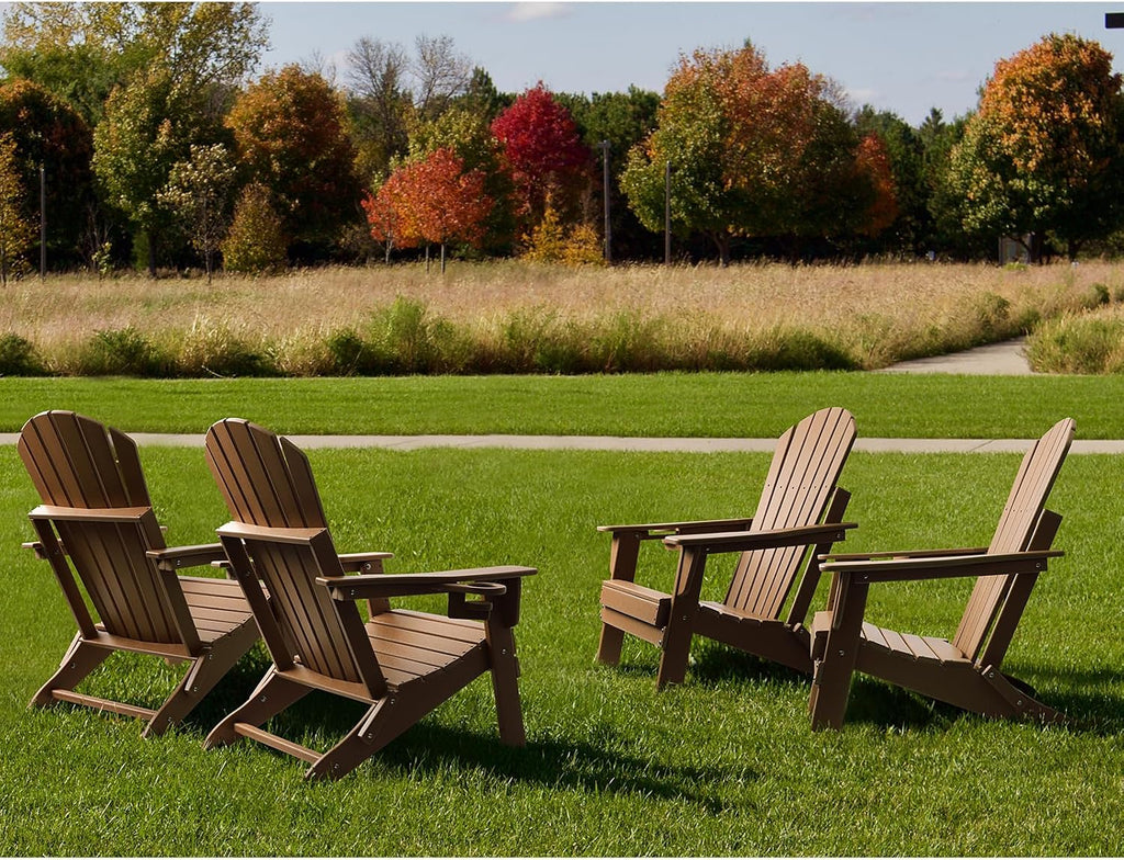 FUNBERRY Oversized Folding Adirondack Chair, Fire Pit Chairs 400LBS