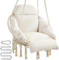 SONGMICS Hanging Chair, Boho Swing Chair with Large, Thick Cushion