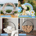 48 Inch Metal Pipe Firewood Rack Circle for Indoor and Outdoor Use